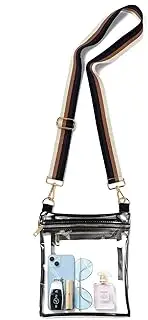 Clear Purse Bag Stadium Approved,Adjustable Shoulder Strap Clear Purses crossbody for Concerts