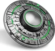 Spaceship Fidget Spinners Metal, UFO Model Finger Hand Spinner, Fidget Autism Sensory Gadget Toys, Anxiety ADHD Relief Toys for Kids & Adults, Luminous Night Effects, Portable Desk Office EDC Toy