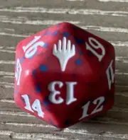 MTG RED Planeswalker Spindown D20 Dice Life Counter Magic the Gathering Free Shi