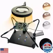 Magnetic Soldering Station Helping Hands with Magnifying Glass with Light 3rd