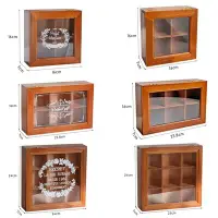 在飛比找Yahoo!奇摩拍賣優惠-zakka復古桌面首飾收納盒  文藝展示架玻璃蓋木盒 手表收