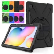 For Samsung Galaxy Tab S3 S4 S5e S6 Lite Rotating Stand Strap Tablet Case Cover