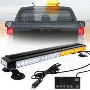 Amber White Emergency Flash Strobe Lights 54 LED Rooftop Warning Flashing 26.5"