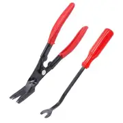 2 Pcs Red Clip Removal Tool, Pliers Fastener, Set Auto Trim Removal Tool Pry ...