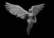 Aasimar Female Paladin Mini - DND - Pathfinder - Dungeons & Dragons - RPG - Tabl