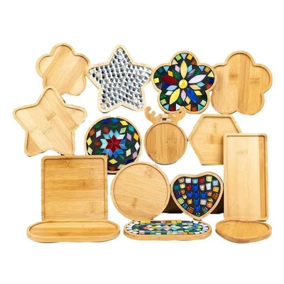 10pcs Wooden Mosaic Bases Shapes of Mosaic Substrates for DIY7505