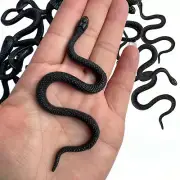 10pcs Rubber Snake Toy Black Snake Toys Fake Rubber Snake Toys Funny Prank Props