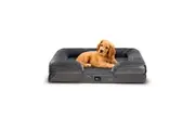 Petzly Dog Bed Sides Egg-Crate Foam Removable Washable Cover Grey