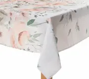 Printed Textured Tablecloth 52" x 70" Oblong (4-6 ppl.) SPRING FLOWERS, EMME, BM