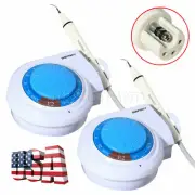 2 Sets Dental Ultrasonic Scaler Fit EMS Woodpecker Cavitron + Handpiece + Tips