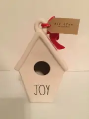 Rae Dunn "Joy" Birdhouse Mistletoe Holiday New