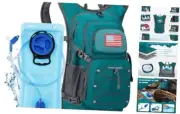 Hydration Backpack, Hiking Backpack with 2L/3L Water 2L Bladder 6.Cyan