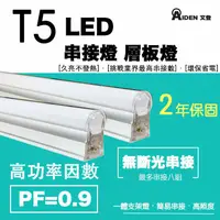 在飛比找蝦皮購物優惠-LED T5 層板燈 高功率因數 附配件 串接燈 支架燈 間