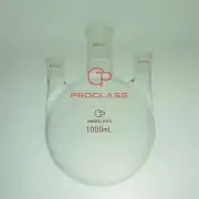 Lab Straight 3 Necks Round Bottom Flask 1000mL,Center 29/42,Sides 19/22