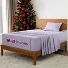 Mellanni Extra Deep Twin Sheets - 3 PC Iconic Collection Bedding - Hotel Luxu...