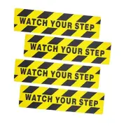 2 Pack 6x24 Inch Watch Your Step Floor Warning Stickers Anti Slip Adhesive Tape