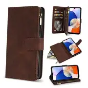 ZZXX for Samsung Galaxy A14 5G Wallet Samsung Galaxy A14 5G 6.6 inch Coffee