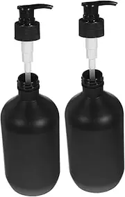 Hoement Plastic Liquid Soap Dispenser Empty Pump Bottle Black Soap Dispenser Bottle