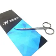 HTI Iris Micro Dissection Lab Sharp Scissors, Curved, 4.5" (11.43cm) Fine Poi...