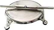 Stainless Steel Polpat with Belan Size No. 2, Circular Board with Rolling Pin Set 2, Chakla Belan Set - Silver