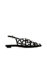 The Attico Grid Ballerina Shoes