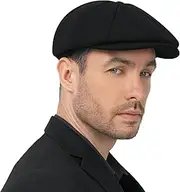 [POUDAY] Wool Blend Newsboy Cap for Men Irish Cap Newsboy Hat Newsies Cabbie Hat