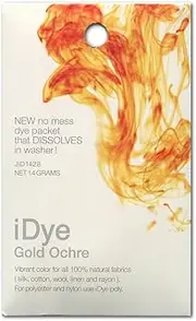 Jacquard Idye Natural Fabric: Gold Ochre