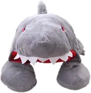 CHICAMPERA Shark Shape Hooded Neck Pillow Pillow for Neck Support Adorable Shark Hat Design for Cosplay and Photo Props Generous for All Head