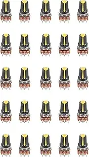 25 Piece 100K Ohm 3 Terminals Linear Taper Rotary Audio B Type Potentiometer Pot