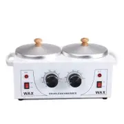 1000ml Double Wax Warmer Pot - Electric Paraffin Heater - 2x 500ml Pots