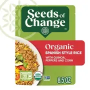 SEEDS OF CHANGE Organic Spanish Style Rice Microwaveable Ready to Heat 8.5 Ou...