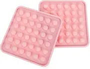 TOYZFRIENDY 4 Pcs Silicone Ice Hockey Ice Mini Ice Cube Maker Mini Beverage Refrigerator Mini Fridger Mini Frige Cold Wine Maker Fridge Mini Clean Freezer Ice Balls Pink