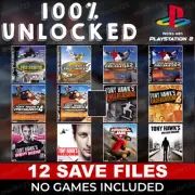 Tony Hawk's Pro Skater THPS THUG PlayStation 2 PS2 Memory Card Unlocked Save