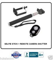 SELFIE STICK - Extendable Handheld Monopod, Adjustable Phone Holder, and Shutter