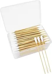 Egaageoi 6 Inch Ear Swabs for Dogs - 200 Pcs Large Cotton Swabs for Dogs’ Ears - Gentle Cleaning, Extra-Absorbent Tips, Durable Bamboo Stick - Perfect for Vets, Groomers, and Pet Owners