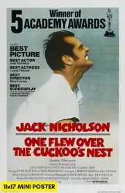 One Flew Over the Cuckoo's Nest (1975) Movie Poster 11x17 Jack Nicholson Classic
