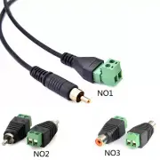 1PC RCA AV Screw 2P Terminal Audio Video Converter Adapter Camera CCTV Cable