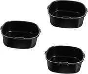 [jojofuny] 3pcs Metal Oven Baking Barrel Air Fryer Cake Barrel Replaceable Baking Kitchen Air Fryer Mat Durable