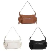Women Bag PU Leather Shoulder Bag Handbag Commuting Bag Retro Crossbody Bag
