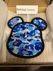 A Bathing Ape Bape Blue Camo Wall Or Shelf Clock Kaws Home Decor