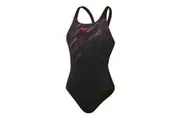 Speedo Womens/Ladies Hyperboom Placement Muscleback One Piece Swimsuit (Black/Pink) - UTRD3333
