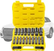 Long Socket Set,8-32MM Drive Socket Set | 20X Driver Adapter Extractor Tool 1/2 Inch For Automotive Repair Maintenance Industrial