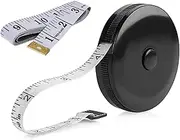 Tape Measure for Body Measuring Tape, 2 Pcs Sewing Measuring Tape, Retractable Measurement Tape for Body, Tailor, Sewing, Craft, Cloth (Black,White)