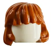 LEGO New Dark Orange Minifigure Hair Female Mid-Length Wig 36037 D16