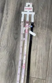 NWT Cat & Jack Girls' 3 Pk Belts Pink , Black & White XL 35”