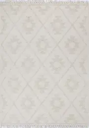 Diogo Geometric in Beige Wool Rug