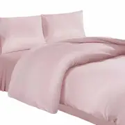 Combed Cotton Quilt Cover Pillow Cases Bedding Set Single Double Queen King Mauve