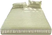 CVBFDB Soft and Delicate Touch Skin Friendly Bed Cover Three-Piece Bed Cover Non-Slippery Mat Mattress Cover(180 * 200cm)