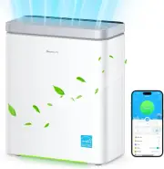 Smart Air Purifier for Large Home Rooms, Covers up to 1046 Ft², PM2.5 Monitor, H