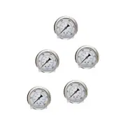 5 PACK LIQUID FILLED PRESSURE GAUGE 0-5000 PSI, 2.5" FACE, 1/4" BACK MOUNT WOG